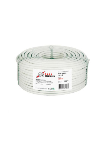 Провод ВЭКЗ ПВСмб 3x1,5 100м 14470