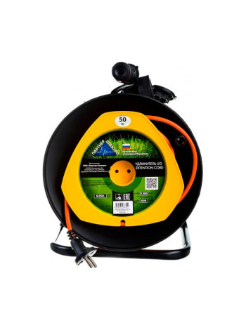 Удлинитель с выносной розеткой Партнер-Электро GardenLine б/з ПВС 2х0,75 6A 50м IP 44 UG101A-150BL