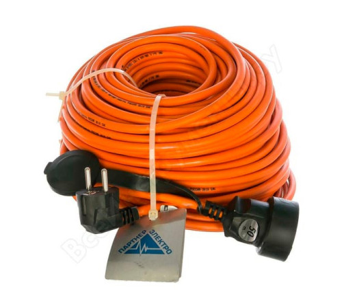 Удлинитель шнур Партнер-Электро GardenLine с/з ПВС 3х1,5 16A 50м IP 44 US106C-150OR