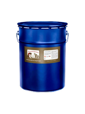 Защитная эмаль по металлу Ленинградка ХВ-518 20 кг чёрная УТ000004144