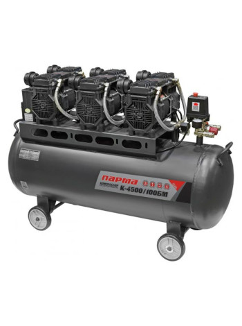 Компрессор Парма K-4500/100БМ безмасляный 3*1500 Вт, 100л, 711 л/м 02.014.00009