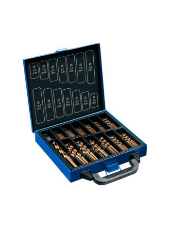 Набор сверл по металлу Зубр Кобальт 99 шт, 1-10 мм, сталь Р6М5К5 29626-H99