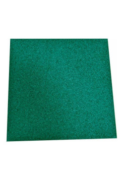 Плитка из резиновой крошки АМОРТЕКС 10 кв.м., 500x500x40мм, цвет зеленый 0142