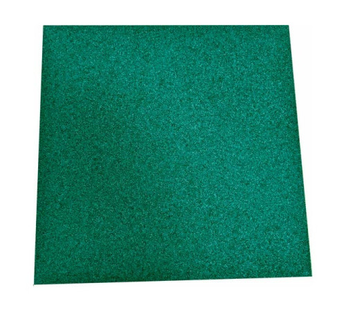Плитка из резиновой крошки АМОРТЕКС 10 кв.м., 500x500x40мм, цвет зеленый 0142