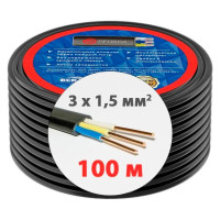 Провод ВВГмб-Пнг(А)-LS ВЭКЗ 3х1,5ok(N) (Бухта 100 м) 14968