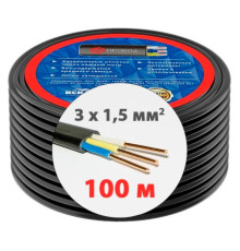 Провод ВВГмб-Пнг(А)-LS ВЭКЗ 3х1,5ok(N) (Бухта 100 м) 14968