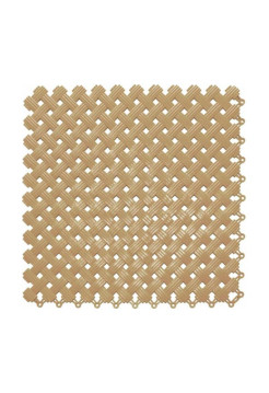 Антискользящий коврик для ванны, бассейна, сауны, бани ПластФактор Aqua набор из 12 модулей, бежевый 4630027112934