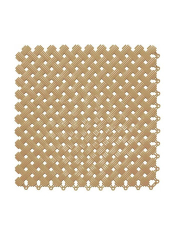 Антискользящий коврик для ванны, бассейна, сауны, бани ПластФактор Aqua набор из 12 модулей, бежевый 4630027112934