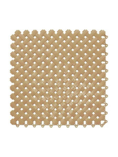 Антискользящий коврик для ванны, бассейна, сауны, бани ПластФактор Aqua набор из 12 модулей, бежевый 4630027112934