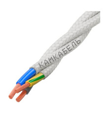 Ретро-провод Камкабель КГВс 3х1,5 мм 50 м белый 231ЯN30F)5000Е00050М