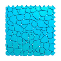 Антискользящий модульный коврик для ванной ПластФактор Sensor Aqua, набор из 6 модулей, цвет голубой 4630027112774