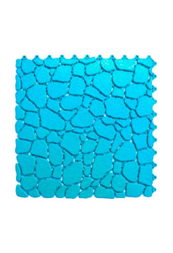 Антискользящий модульный коврик для ванной ПластФактор Sensor Aqua, набор из 6 модулей, цвет голубой 4630027112774