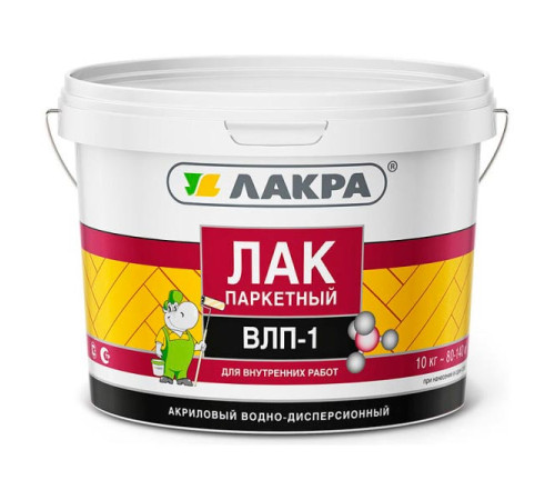 Паркетный лак Лакра ВЛП-1 матовая, 10 кг 80000119914