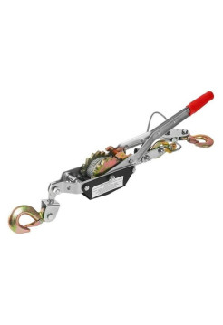 Ручная лебедка СПЕЦ ЛР-2.0 грузоподъемность 2 т, трос 3 м, 3 крюка 3817