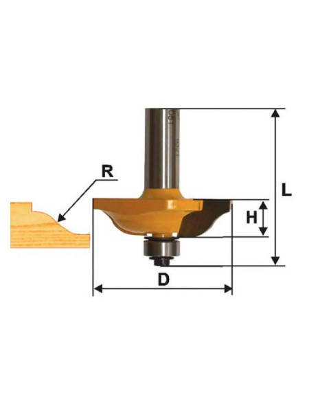 Фреза фигирейная горизонтальная (63.5х16 мм; хвостовик 12 мм) по дереву Энкор 10580