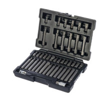 Набор бит STELS HEX, TORX, SPLINE, шестигранник 1/2"  42шт 11318