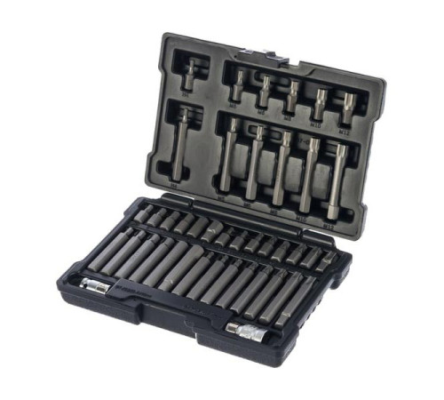 Набор бит STELS HEX, TORX, SPLINE, шестигранник 1/2"  42шт 11318
