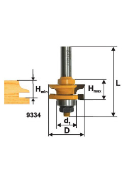 Фреза комбинированная рамочная (41.3х26 мм; хвостовик 12 мм ) по дереву Энкор 9334