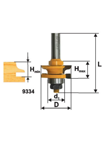 Фреза комбинированная рамочная (41.3х26 мм; хвостовик 12 мм ) по дереву Энкор 9334