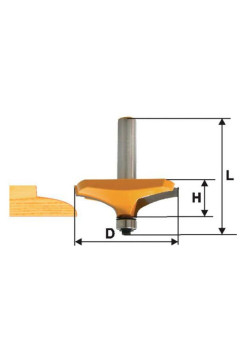 Фреза фигирейная горизонтальная (63.5х19 мм; хвостовик 12 мм) по дереву Энкор 10588