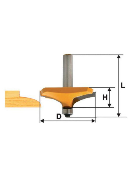 Фреза фигирейная горизонтальная (63.5х19 мм; хвостовик 12 мм) по дереву Энкор 10588