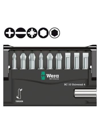 Набор бит Wera 10 предметов 8100-9-899/TZ BIT CHECK WE-056159