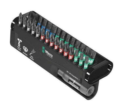 Набор насадок и держателей Wera Импактор 8755/ -9/IMP DC 25MM BITS WE-057690
