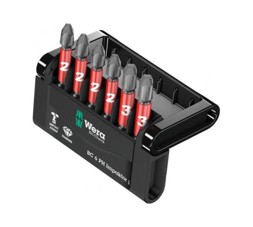 Набор бит Mini-Check Impaktor 851/4 IMP DC 4 шт x PH2, 2 шт x PH3, 50 мм Wera WE-057691