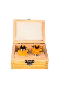 Набор фрез комбинированных рамочных (2 шт; 41.3х23 мм; R 12 мм; хвостовик 12 мм) по дереву Энкор 9340