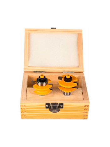 Набор фрез комбинированных рамочных (2 шт; 41.3х23 мм; R 12 мм; хвостовик 12 мм) по дереву Энкор 9340