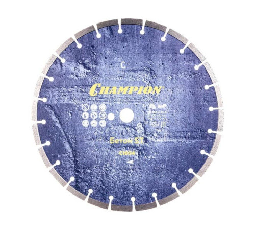 Диск алмазный 350х25,4х10 мм Champion Бетон ST Concremax C1604
