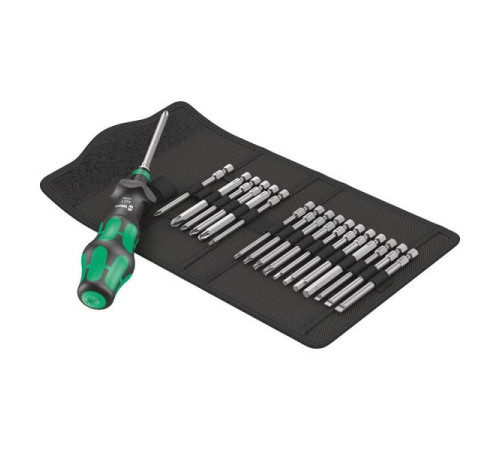 Набор ручка-держатель с  битами Wera Kraftform Kompakt Turbo 1 19 пр. WE-057482