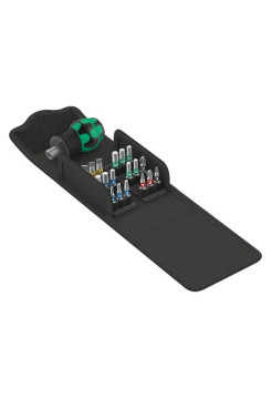 Набор бит с короткой антистатической отверткой Wera Kraftform Kompakt Stubby 1, 19 пр. WE-057471