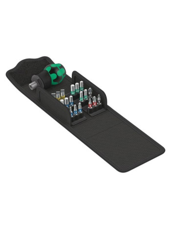 Набор бит с короткой антистатической отверткой Wera Kraftform Kompakt Stubby 1, 19 пр. WE-057471