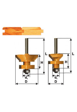 Набор фрез для изготовления вагонки (2 шт; хвостовик 8 мм) Энкор 46520
