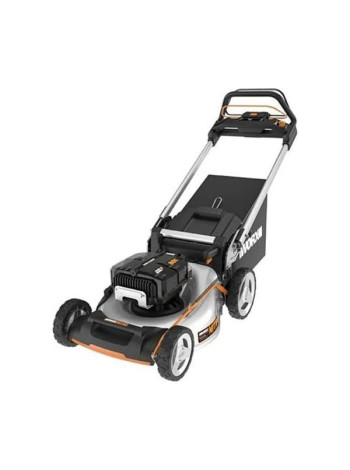 Аккумуляторная самоходная газонокосилка WORX 80В 51см, бесщеточная, 4Ач х4, BASECAMP 4x1А, коробка WG761E