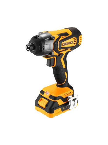 Аккумуляторный ударный винтоверт DEKO DKIS20-Li, с быстрозажимным патроном, 20 В, 2х2.0 Ач, в кейсе 063-4392