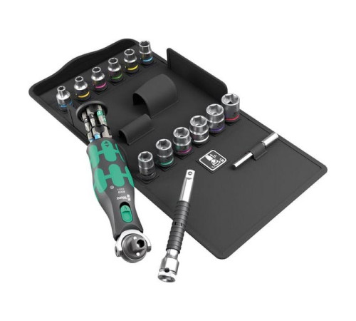Набор бит и головок с держателем Wera 8009 Zyklop Pocket Set 3 27 предметов WE-004284