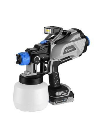 Краскопульт аккумуляторный DEKO DKSG20, 20В, 1200 мл, 1*3.0Ач 085-1002