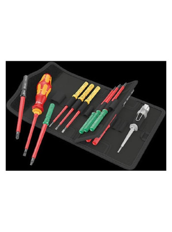 Набор бит с битодержателем Wera Kraftform Kompakt VDE 16 Universal 1 Tool Finder 1x9x98; PH1x157; PH2x157; PZ1x157; PZ2x157; 1x1x157; 1x2x157; TX10 WE-006607