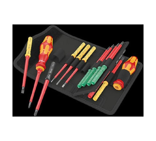 Набор бит с битодержателем Wera Kraftform Kompakt VDE 17 Universal 1 Tool Finder, 17 пр. WE-006611