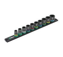 Магнитный держатель c торцовыми головками B Impaktor 1, 10 предметов 9607 Wera WE-005451