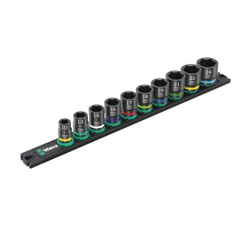 Магнитный держатель c торцовыми головками B Impaktor 1, 10 предметов 9607 Wera WE-005451