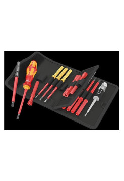 Набор бит с битодержателем Wera Kraftform Kompakt VDE 18 Universal 1 Tool Finder 1x9x98; PH1x157; PH2x157; PZ1x157; PZ2x157; 1x1x154; 1x2x154; 1x1x1 WE-006613