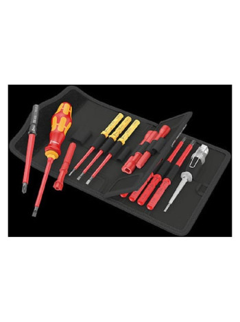 Набор бит с битодержателем Wera Kraftform Kompakt VDE 18 Universal 1 Tool Finder 1x9x98; PH1x157; PH2x157; PZ1x157; PZ2x157; 1x1x154; 1x2x154; 1x1x1 WE-006613