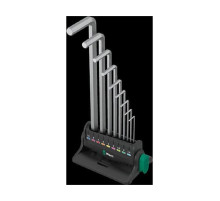 Набор Г-образных ключей Wera 950/9 Hex-Plus 8 метрические размеры, с хромированным корпусом, 9 пр. WE-022102