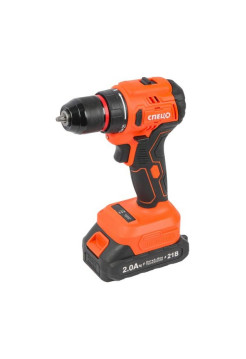 Дрель аккумуляторная Спец БДА-21-Б, (бесщеточный двигатель),21В,2аккум *2,0Ач, Ли-Ион, 0-450/0-1500об/мин,60Нм,реверс,21+1,рег..момента,металл.патрон 10мм,блок.шпинделя,инд.батареи,подсведка,зарядка 4ч,кейс + перчатки Спец-4131/ВС-136-0272