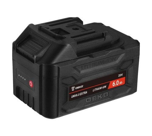 Аккумулятор DEKO UNV6.0 EXTRA, Li-ion, 20В, 6.0А_ч, с повышенной токоотдачей 063-4498