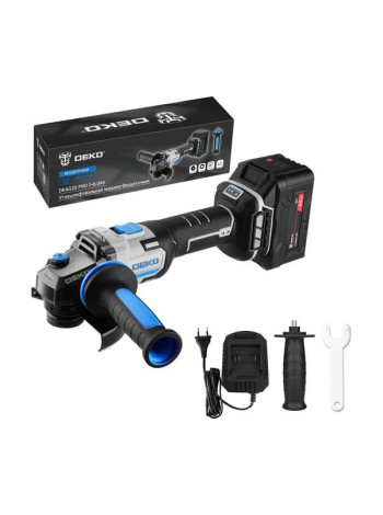 Углошлифовальная машина бесщеточная DEKO DKAG20 PRO, 20В, 1_6.0Ач 085-1073