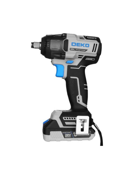 Гайковерт аккумуляторный бесщеточный DEKO DKIS, 20В, 1х3.0Ач, 400Нм 085-1067